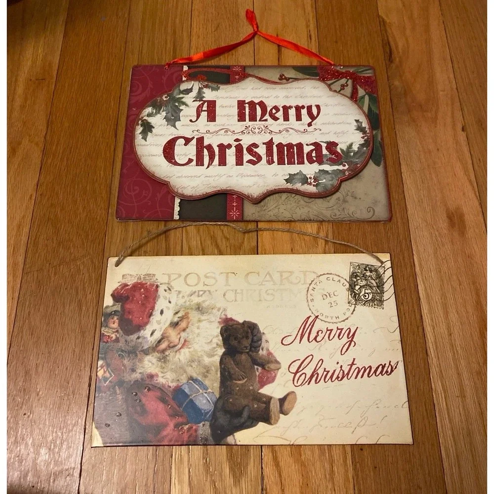 Merry‎ Christmas Tin Sign Decor